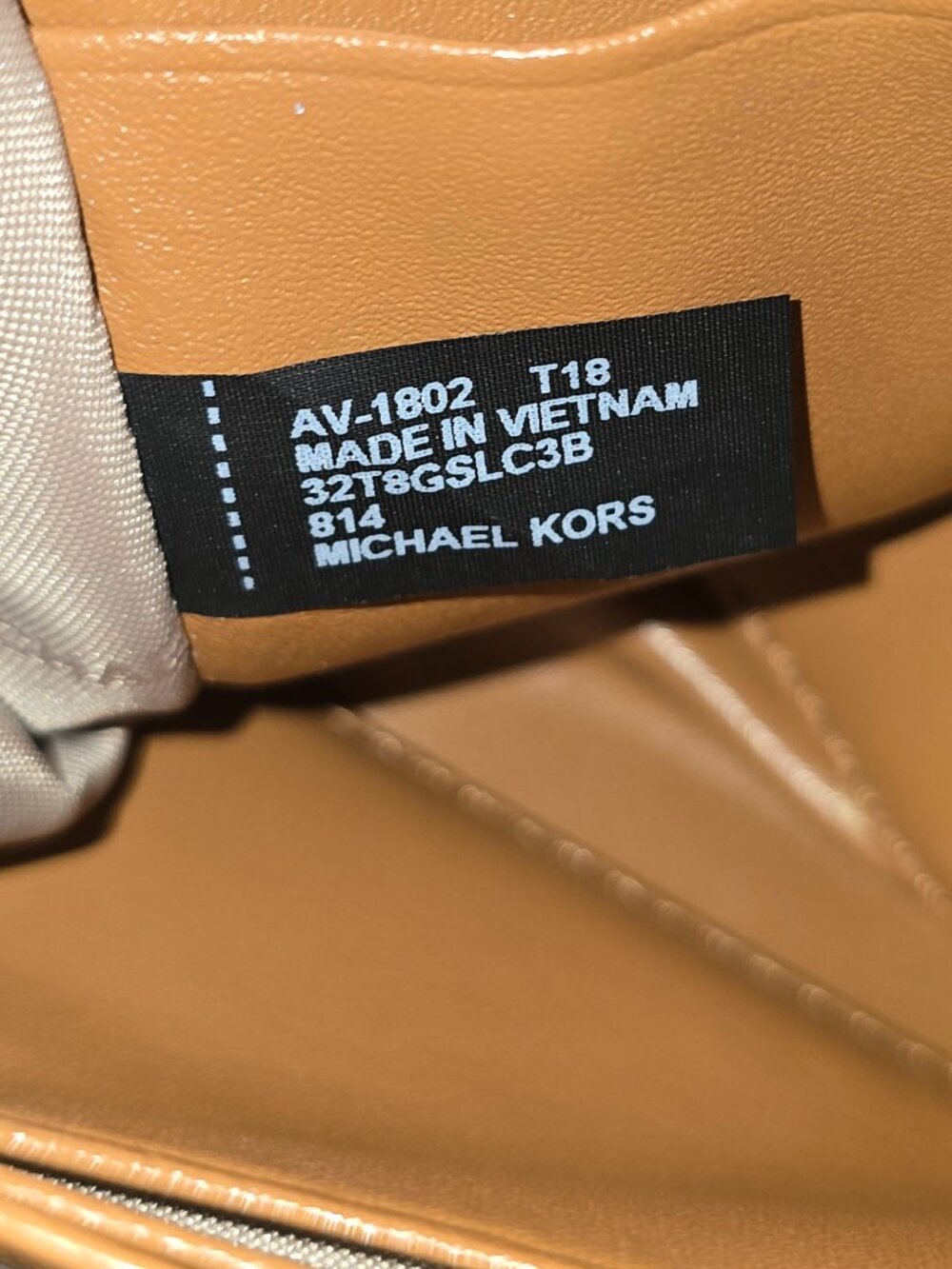 Michael Kors Sloan Medium Brown MK Logo And Leather Chain Link Crossbody Wallet - Picture 7 of 13